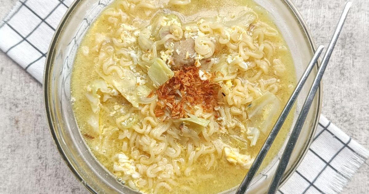 Mie Kuah Instant Kubis Telur Kocok