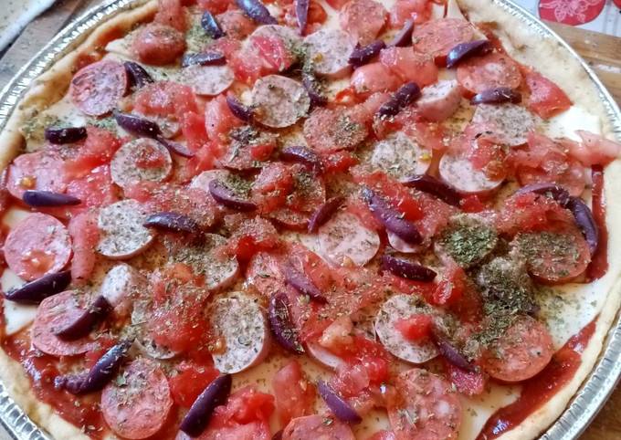 Pizza súper Receta de Cecilia Angelica Avila Osorio- Cookpad
