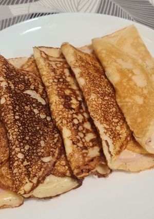 Una foto de Crepes salados. Sin gluten. Muy fáciles