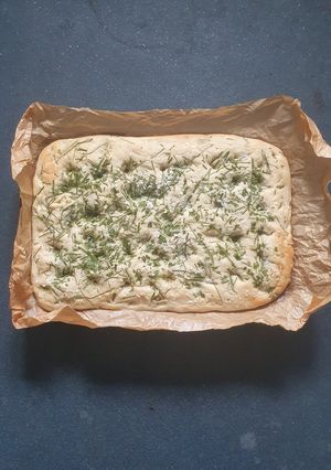 A picture of Quick Chive Focaccia.