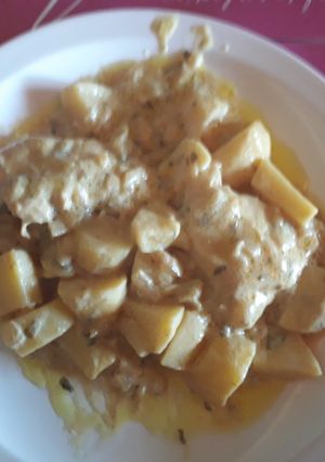 Una foto de Pollo a la mostaza