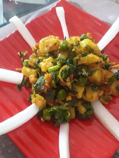 मूली पत्ते की ड्राई सब्जी (Mooli patte ki dry sabji) रेसिपी मुख्य फोटो