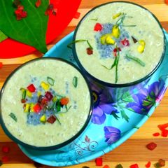 A picture of No sugar Coconut Betel Leaves refreshing Drink Milkshake.