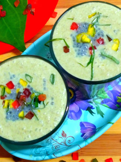 A picture of No sugar Coconut Betel Leaves refreshing Drink Milkshake.