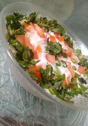A picture of Mix vegetables raita.