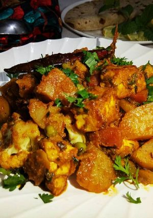 A picture of Sabzi Ki Bahaar/Mix Vegetables Sabzi.