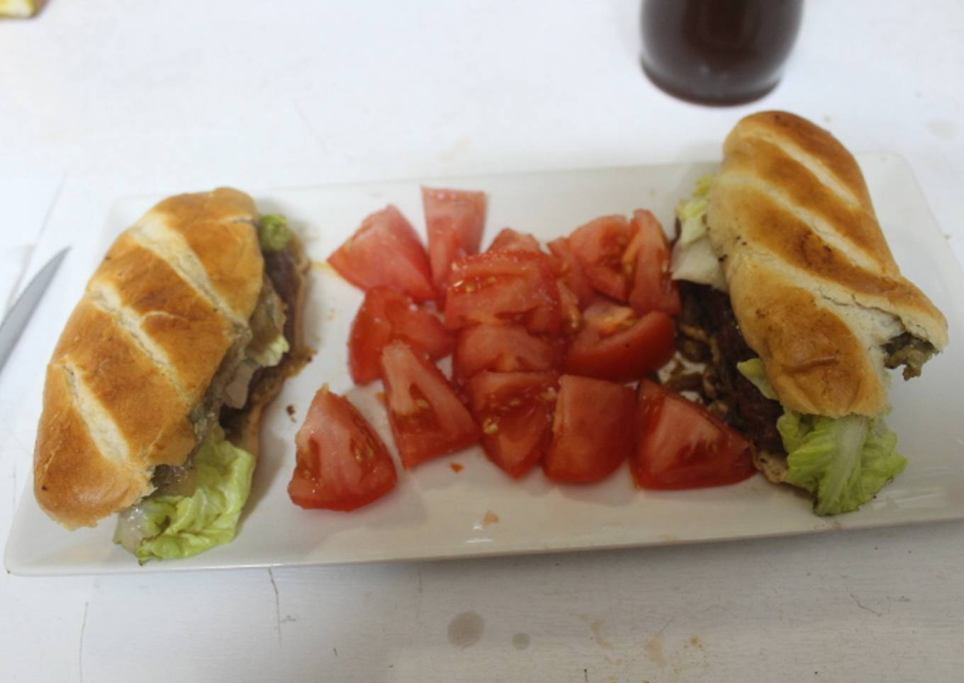 Hamburguesas en panes de leche