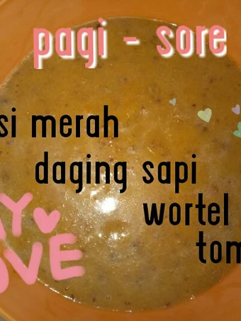Langkah Gampang Membuat Resep MPASI 4⭐ 6m+ (BUBUR MERAH DAWOT (DAgingWortelTomat) Day 18 yang Lezat Sekali Anti Ribet, Uenak Banget