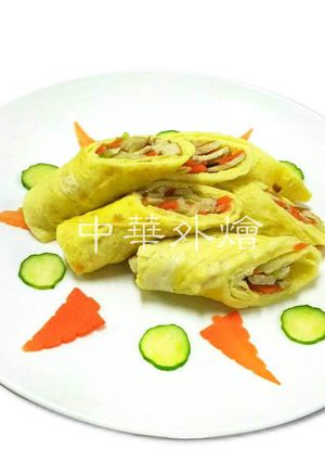 韭黃蛋皮捲【中餐乙級料理】 的食譜成品照片