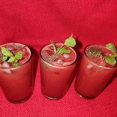 A picture of Watermelon chia seeds sharbat.