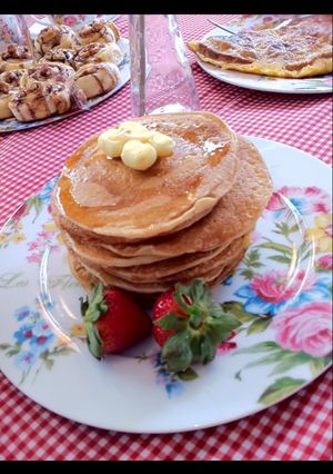 صورة لوصفة بان كيك بطريقتي
