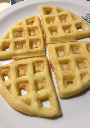 Una foto de Waffles sin TACC