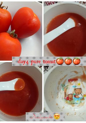 Foto resep Menu tunggal mpasi Pure tomat 🍅6+