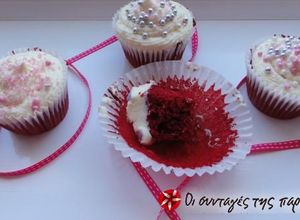Φωτογραφία της συνταγής Red velvet cupcakes