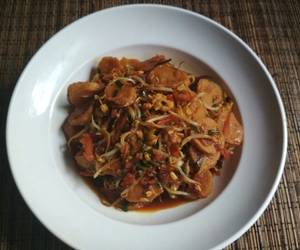 Ini Caranya Tumis tauge bakso dan telur orakarik Enak Bergizi