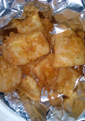 A picture of Fried yam with egg.