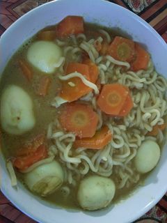 Foto resep Mie telur kari ayam (balita)