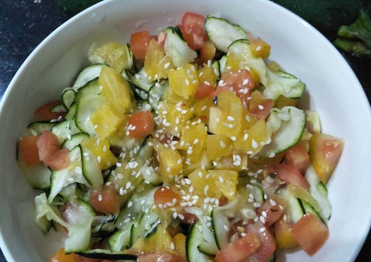 Resep Zukini Salad with Italian Dressing Lezat