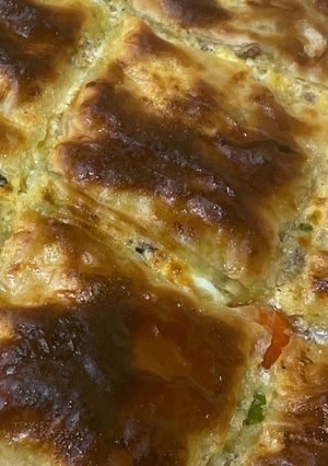 صورة لوصفة فطيره ميكس جبن ولحم مفروم🥧🥧