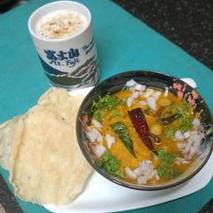A picture of East Meets West ---- Dal Dhokli Ravioli One Pot Meal Bowl.