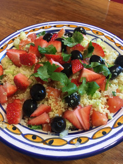 Una foto de Taboulé de fresas