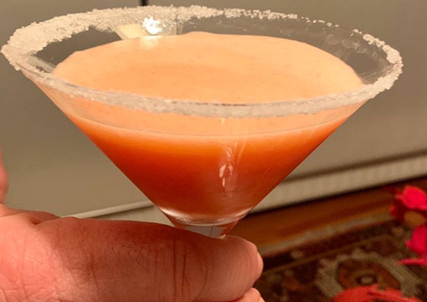 Margarita granizado con fresa y jalapeño