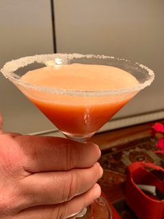 Una foto de Margarita granizado con fresa y jalapeño