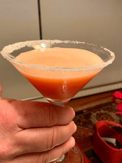 Una foto de Margarita granizado con fresa y jalapeño