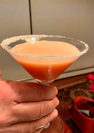 A picture of Strawberry Jalapeño Frozen Margarita.