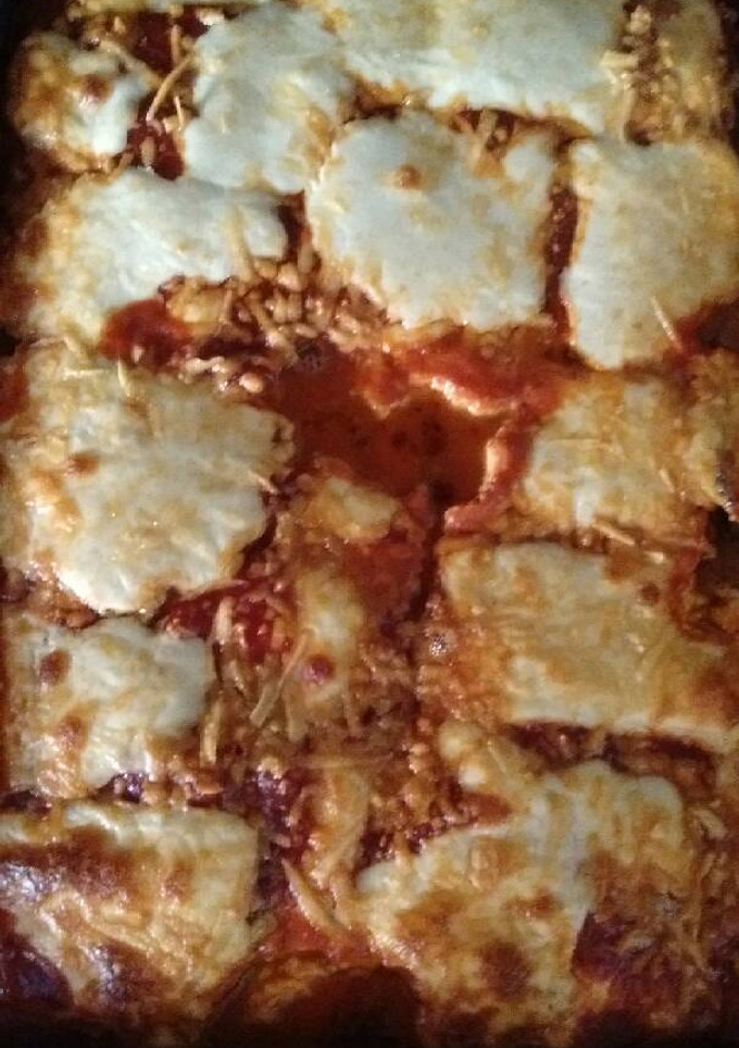 Una foto de Lasagna de Berenjenas con salsa Fileto