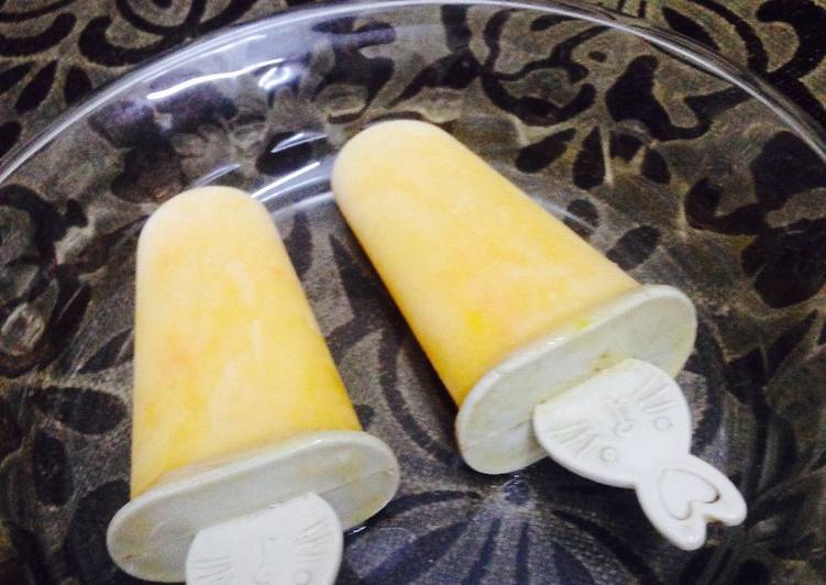 Mango tango creamy posicles