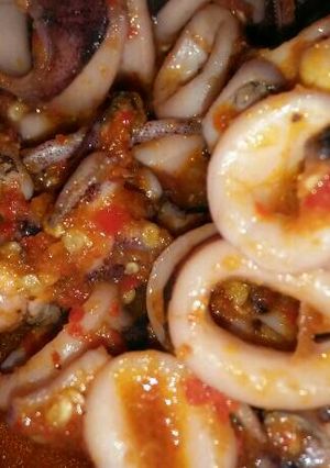 Foto resep Cumi pedas, asam, manis🐙