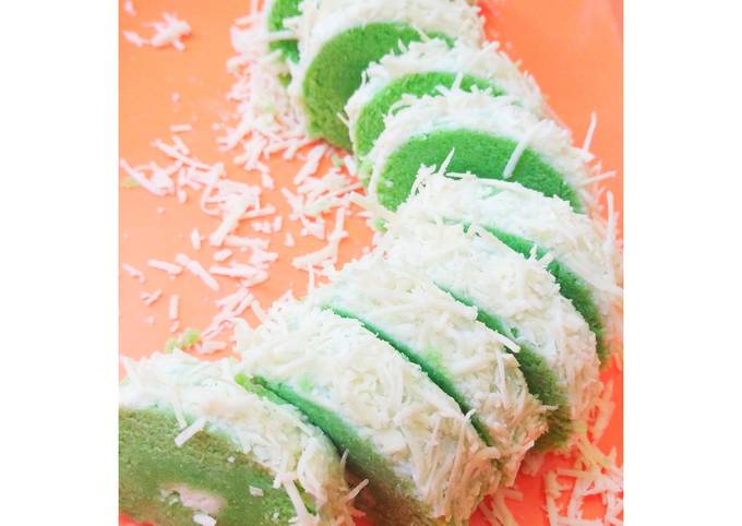 Bolu Gulung Pandan Kukus (Lembuttt Banget, Irit 2 Telur) ✨