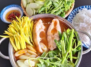 Hình của món Lẩu cá diêu hồng.