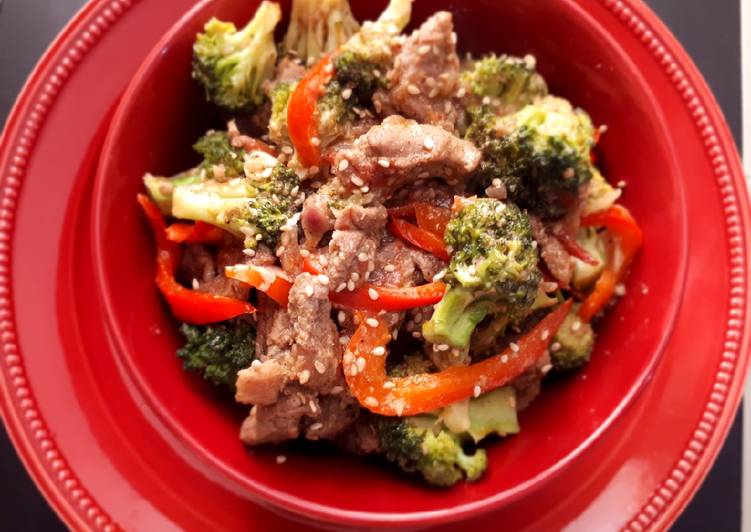 Steps to Prepare Any-night-of-the-week Sesame beef with brocolli