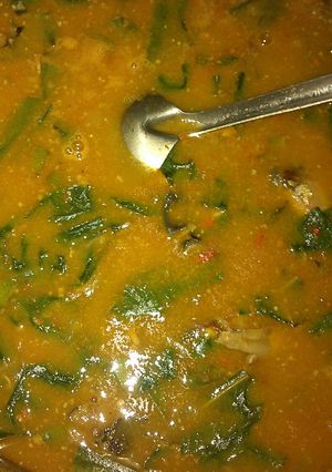 A picture of Oha soup.