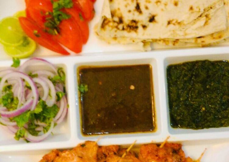Step-by-Step Guide to Make Quick Chicken Malai boti platter