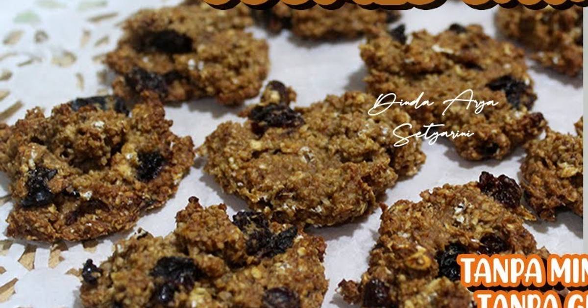Resep Oatmeal Cookies Tanpa Minyak Gula Tepung Mentega Margarin Diet Oleh Dinda Arya Setyarini Dapur Kenda Cookpad