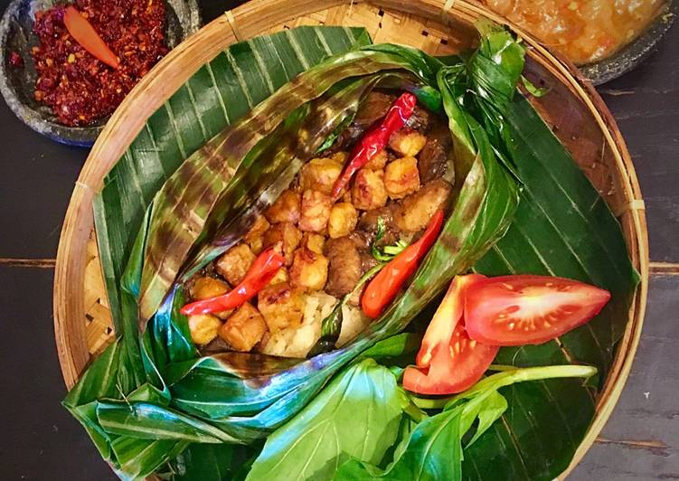 Resep Nasi Bakar Liwet Jamur + Tempeh (vegetarian) oleh 