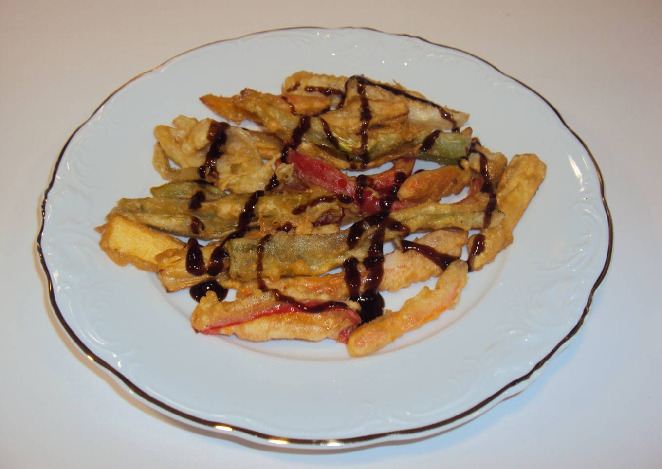 Hortalizas crujientes con tempura<br />