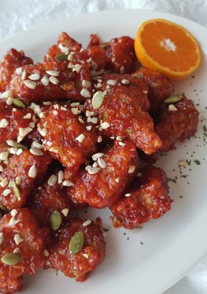 Foto resep 01 Ayam bumbu korea versi pedas Ddak gan jeong Gampang banget
