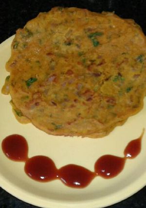 A picture of Chick pea flour(Besan) pancake (Chilla).