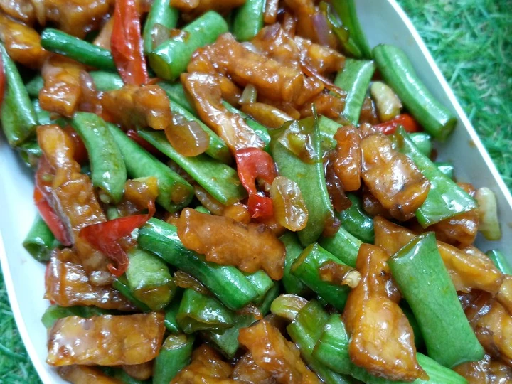 Cara Mudah Membikin Resep Tumis Kacang Panjang Tempe yang Sempurna Anti Ribet, Uenak Banget