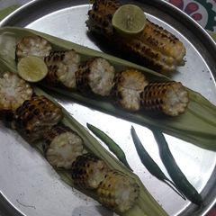 Roasted corn cob A picture of Roasted corn cob.