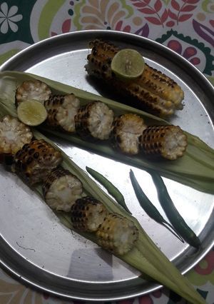 A picture of Roasted corn cob.
