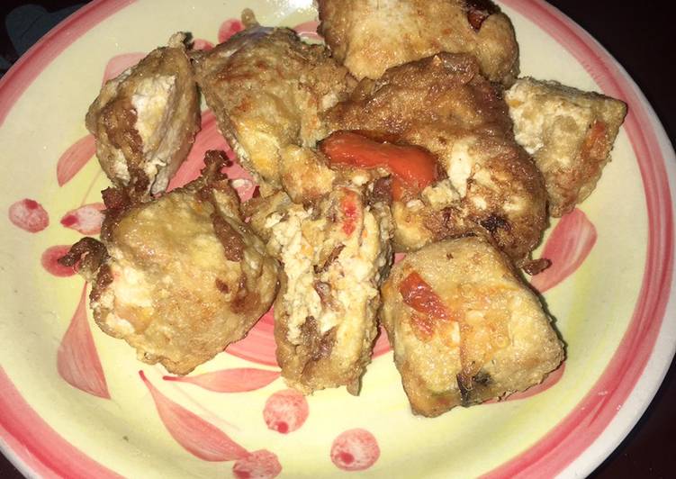 Fried tofu with veggies�?�