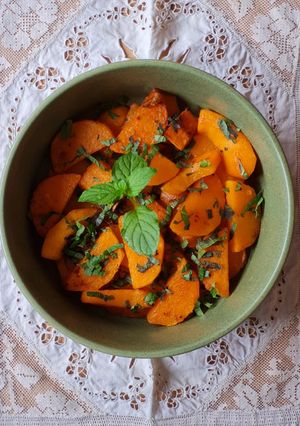 Una foto de Calabaza agridulce 🎃 Zucca in agrodolce alla siciliana 🇮🇹