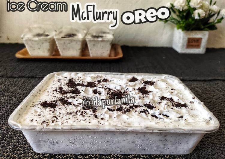 Resep Ice Cream McFlurry Oreo Anti Gagal