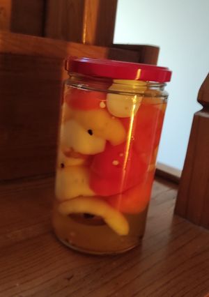Édes savanyú paprika-tèlire/ befőzőautómata recept fotója