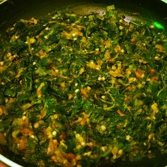 A picture of Mkunde okra kienyeji mix.